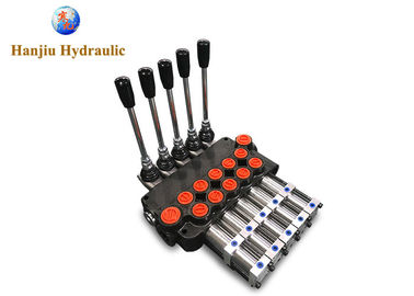 Hydraulic Monoblock Control Valve 80 Liters 31.5mpa 5 Banks Manual Control With Pneumatic Control