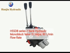 Válvula de monobloque hidráulica de banco HSSD8 serie 2 31,5Mpa, velocidad de flujo de 80 L/min
