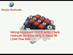 Equipo de minería HSSD8 serie 3 Banco válvula seccional hidráulica 31.5Mpa, 80 L/min Cálculo de flujo