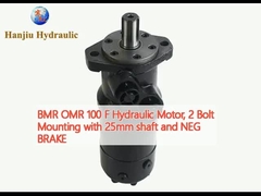 BMR OMR 100 F Motor hidráulico, montaje de 2 tornillos con eje de 25 mm y freno NEG