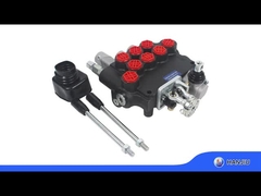 válvula hidráulica de monobloque 3P80, tipo de control de aire + control manual con puertos BSPP 1/2 para cosechadoras