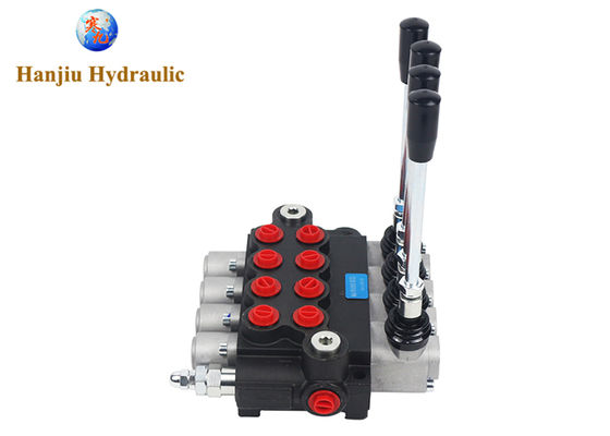 40 liter monoblock control valve, 4P40 , four spools , G 1/2" , open center spool, for Loader, Tractor