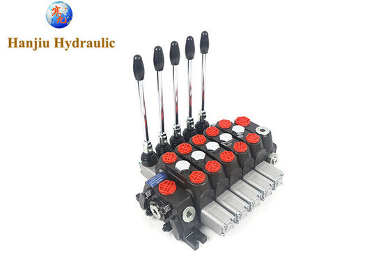 Hand Control Valve DCV100,hydraulic Directional Control Valve 26.5 GPM, 5Spools manual control