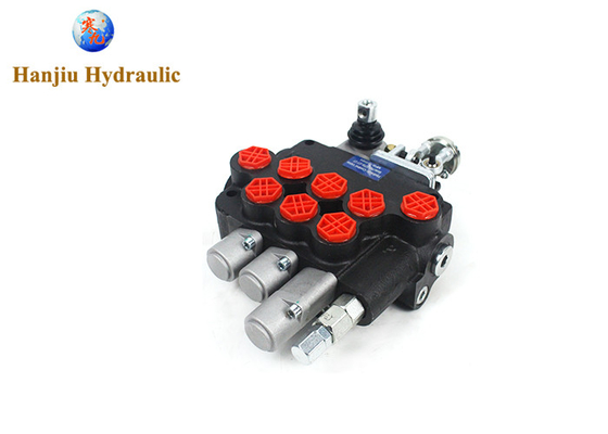 Válvula hidráulica de monobloque 3P80 Tipo de control de aire + control manual con puertos BSPP 1/2 para cosechadoras