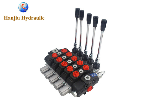 5 Banco 3 posición válvula seccional hidráulica de la serie HSSD8 31,5Mpa 80 L/min
