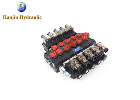 Válvula de control hidráulico eléctrico de la serie SD5 Válvula de solenoide direccional de monobloque 40 litros