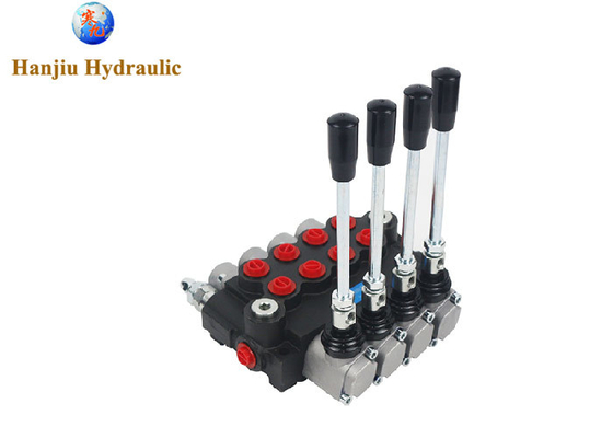 Válvula direccional hidráulica 4P40-1A1A1A1A1GKZ1, 40L, 4 carretes, puertos G3/8