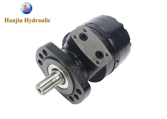 Motor hidráulico de bajo par y alta velocidad BMER-2-300-FH-SW con desplazamiento de 300 ml/r, brida de 6 pernos y eje estriado