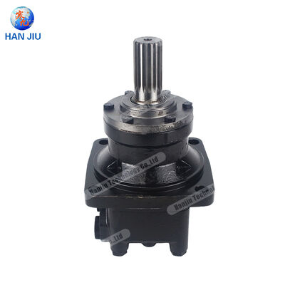 Motor de rueda hidráulica BMT-200-WFD Brida de montaje de rueda, 200 ml/r, eje estriado de 31,75 mm y puerto G 1/2 A y B